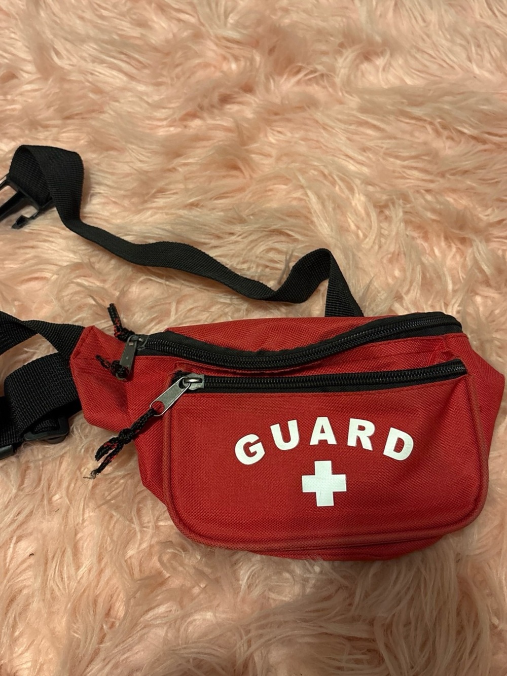 Red 'GUARD' Waist Pack Fanny Pack